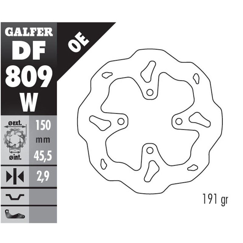 Rear brake disks DF809W
