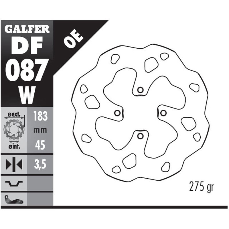 Rear brake disks DF087W